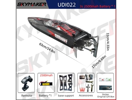 Barco Rc Udi022 50km/h, Alta Velocidade, À Prova D’água, 2.4ghz, Motor Brushless, Casco Em Aço Liga, Brinquedo Para Crianças. Aeuzwr