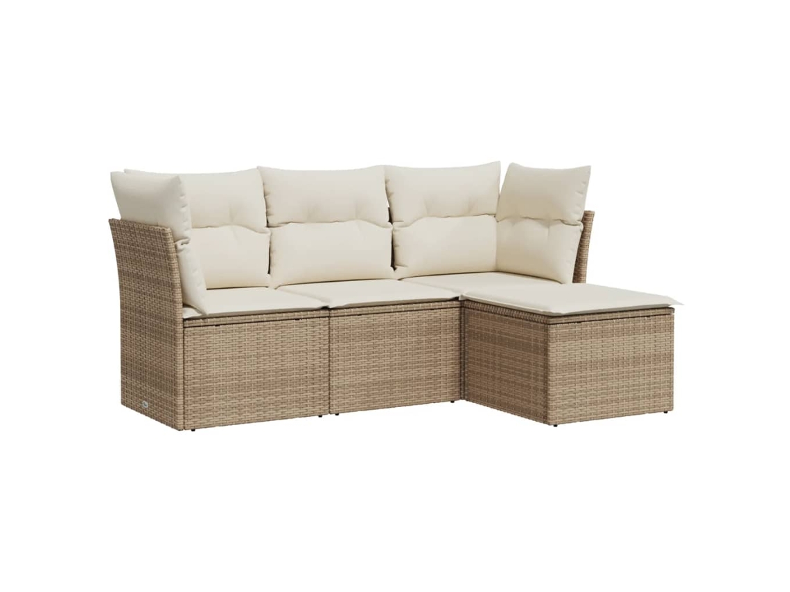 Garden Sofa Set, Garden Sofa Sets Vidaxl Bege Rattan / Vime (n/a)