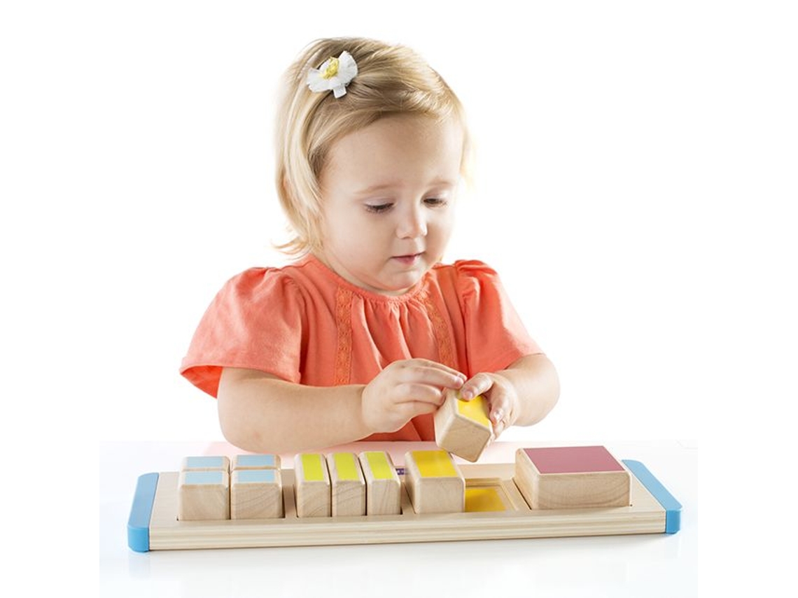 Jogo Educativo De Madeira Com Frações Quadradas Da Guidecraft