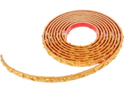 1 Rolo De Moldura De Parede Autoadesiva Flexível, Faixa Decorativa Dourada, Fácil De Aplicar.