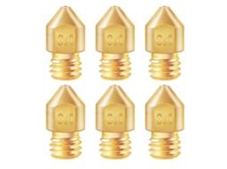 Bico Extruder De Latão/cobre Mk8 0.4mm Para Impressora 3d Creality Cr-6 Se Filamento 1.75mm 6pcs