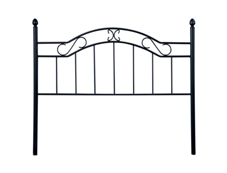 Cabeceira de Cama HOMESOUTH Deirdre (Preto - Metal - 90/135/150 x 118 cm)
