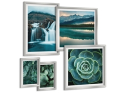 Conjunto De Pinturas Plantas Verdes Cachoeiras Natureza Espelharte (5 Peças)