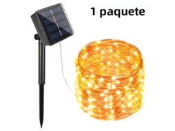 (luz Quente, 22 M, 200 Leds) Luz Solar De Jardim Led À Prova D'água, Luzes De Natal Em Cordão