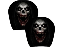 Capas para fantasia de cabeça com rosto de fantasma, 2 peças, decoração de Halloween