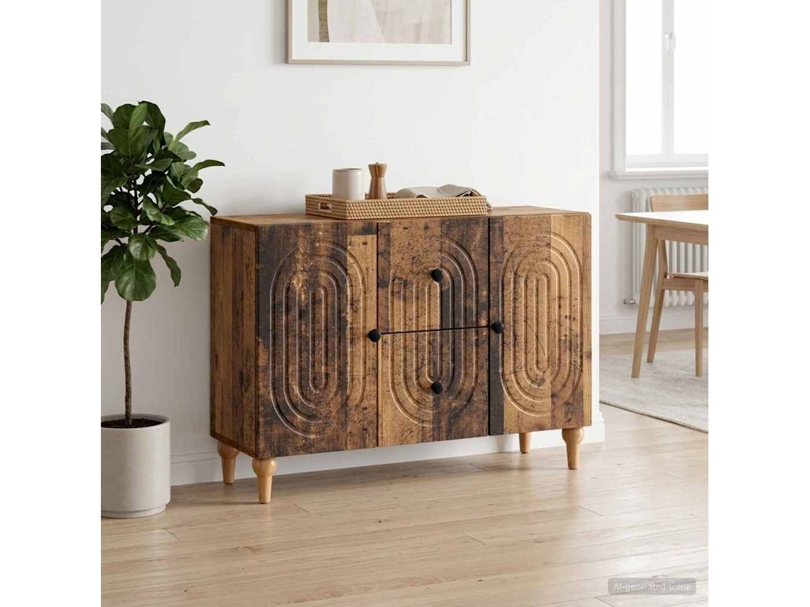 Vidaxl Gabinete Para Tv Com Gaveta Madeira Antiga 89 X 34,5 X 60 Cm