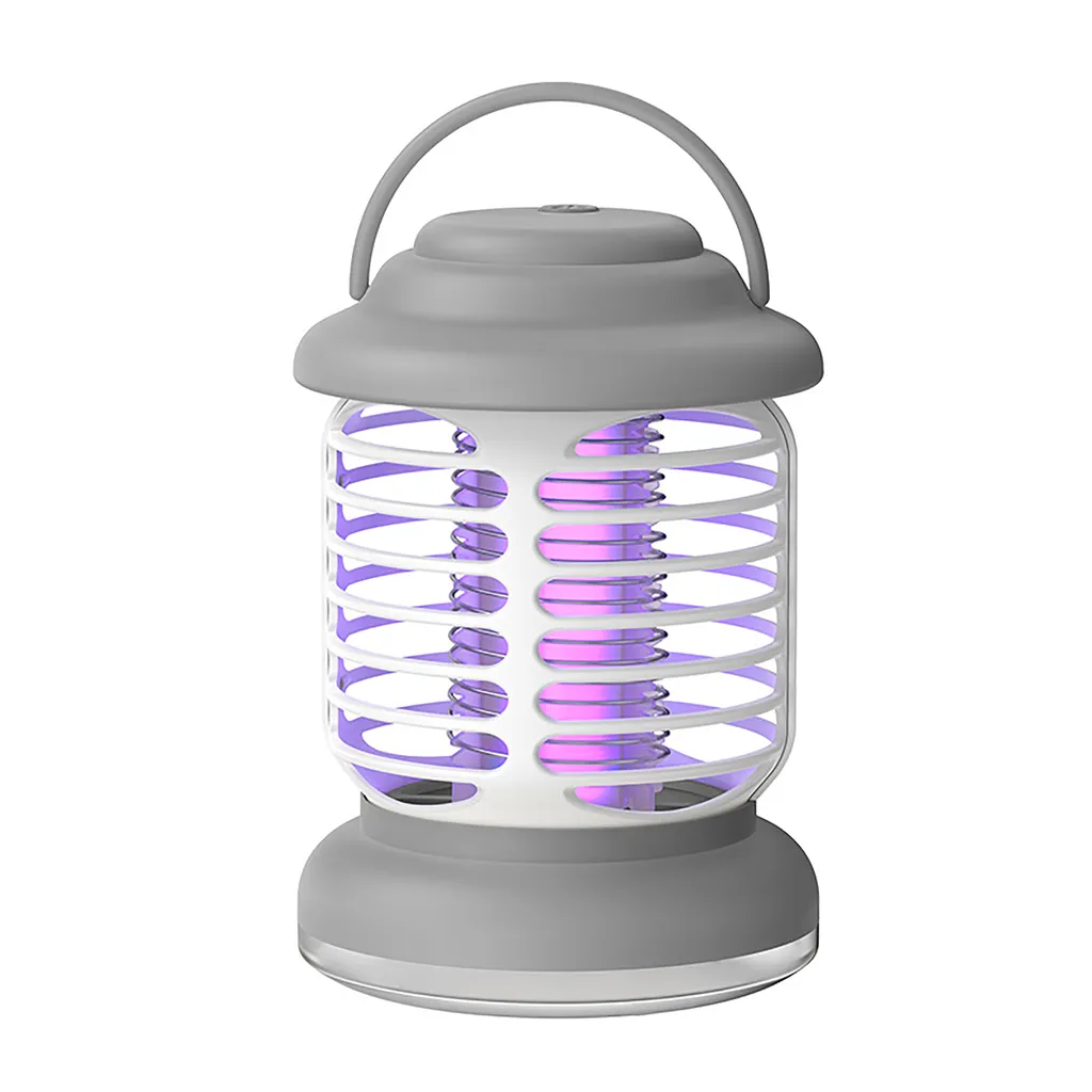 Lâmpada mata insetos USB AQUAFORGE, com bateria, cinza, interno e externo