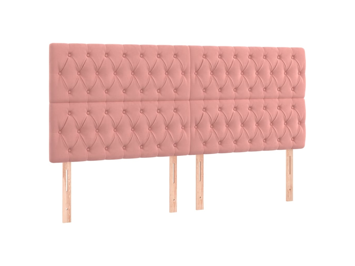 Cabeceira Rosa 180x7x118/128 Cm Veludo MAISON EXCLUSIVE
