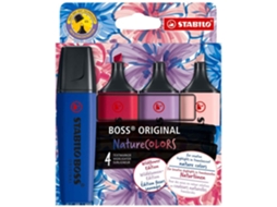 Sublinhadores de Tinta Fluorescente STABILO Nature Colors