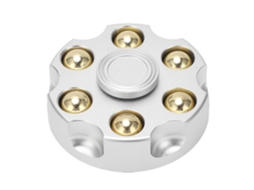 Mali giroscópio de Dedo de Metal Detachável para Aliviar Estresse Brinquedo de Descompressão Prata