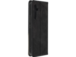 Capa Aba Motivo Prisma Coleção para Samsung Galaxy A54 5G AVIZAR Pele Preto