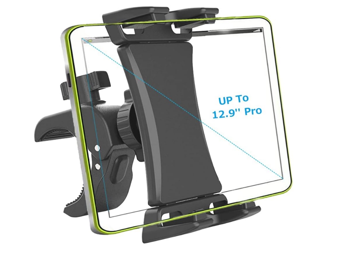 Suporte De Tablet Para Bicicleta E Passadeira Ajustável A 360 Graus Para Ipad De 4.7 A 12.9 Polegadas Preto