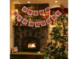 Banners de Juta de Juta de Feliz Natal Banner de Natal Decoração de Natal