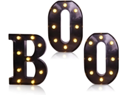 Decorações De Halloween Para Interiores | Placa Boo Com Luz Led | Placa Decorativa De Halloween Pa Gokoco