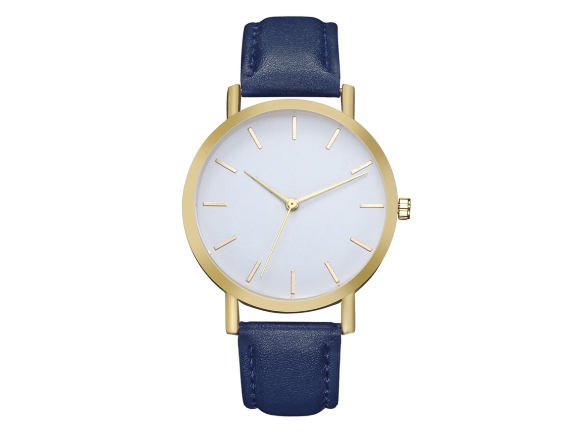 Reloj De Cuarzo Unisex Con Correa De Pu Para Hombres Y Mujeres (azul)