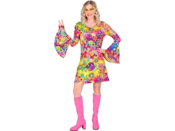 Fato de hippie paz e amor dos anos 60 para mulher