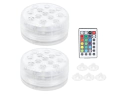 2026 2pcs Lámpara Led Sumergível Rgb 16 Cores com Ímã e Ventosa para Piscina, Aquário e Fonte