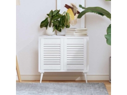 Vidaxl Portas De Armário 2 Pcs Design De Persiana 39,5x29,5 Cm Branco