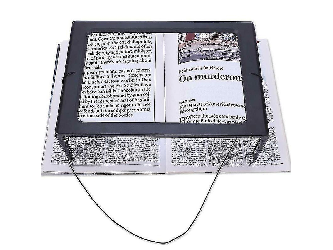 Lupa De Leitura Gigante Com 4 Luzes Led E Função Mãos Livres. Aquaforge