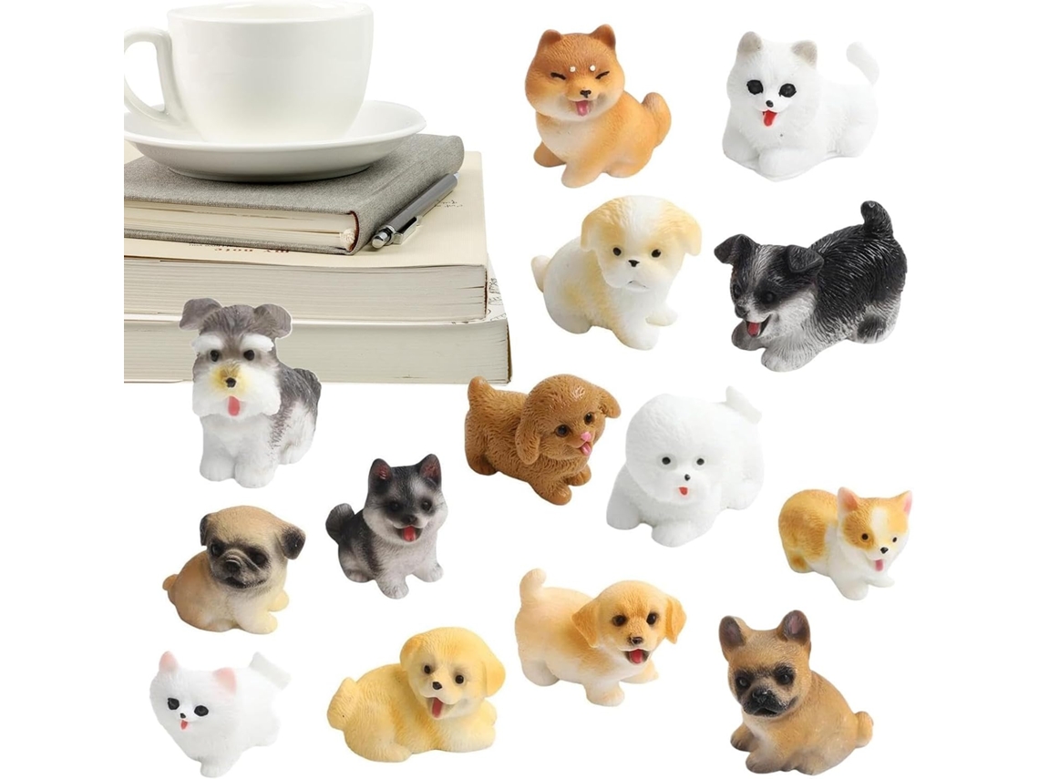 Estatuetas Decorativas de Cachorros 14 Decorações em Resina em Formato de Animais Estatuetas de Cachorros para Mesa, CHABERLU