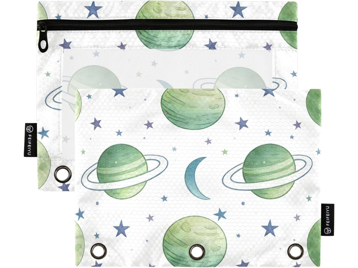 Pacote Flexível para Massas com Zíper, com 3 Folhas para Massas Tipo Sino, Embalagem com 2 Unidades, Ideal para Organização Escolar