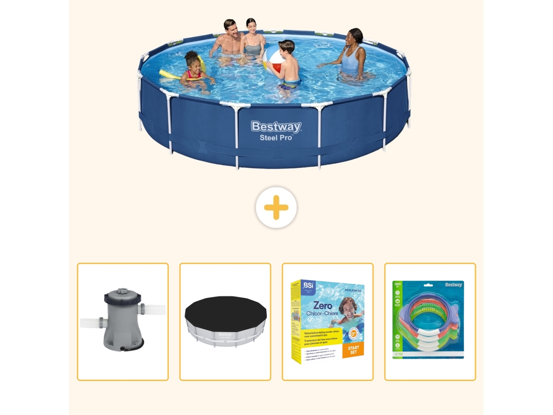 Bestway Piscina Bestway Steel Pro Redonda - 396x84 Cm - 5-peças S231