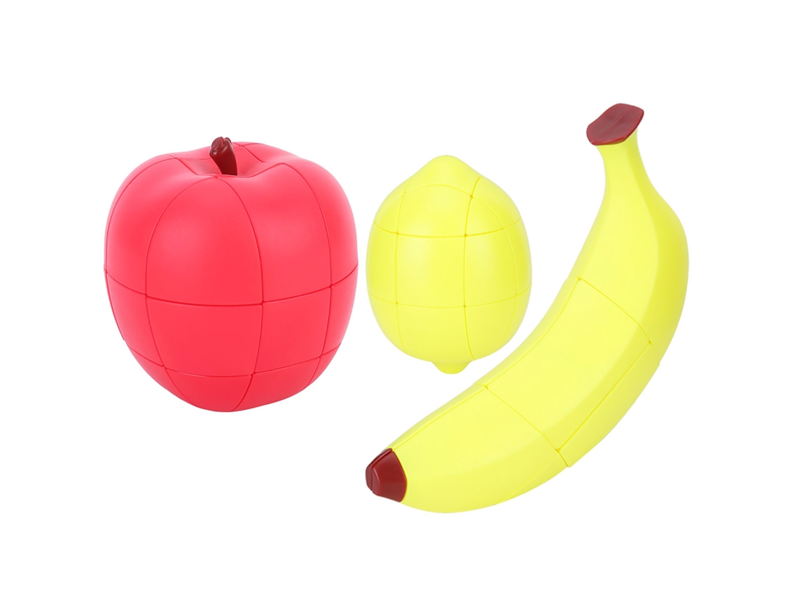 Mali cubo Mágico de Frutas Set Limão Banana Maçã Forma Especial Puzzle Educativo Brinquedo para Crianças