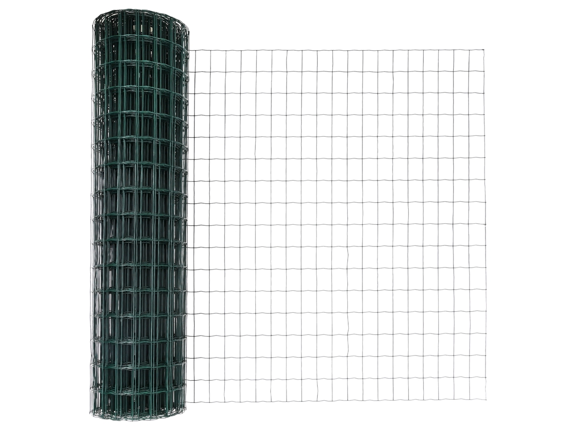 Conjunto 1 Barreira Externa Vidaxl Verde Aço (10 X 1 M)