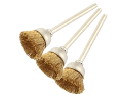 15 Piezas Mini Escova De Aço De Cobre Roda De Polimento Para Ferramenta Rotatória De Lixadeira (3*15mm)