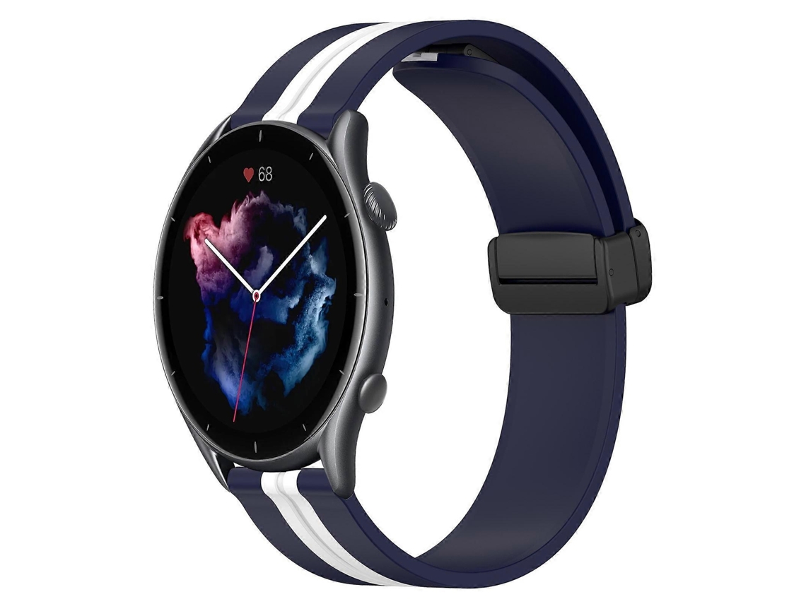 Pulseira De Silicone Dobrável Com Fecho Magnético Para Amazfit Gtr 3 Pro De 22 Mm