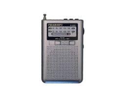 Rádio FM/AM/MP3 TAISHENGDA com Visor, Alto-falante e Entrada para Fone