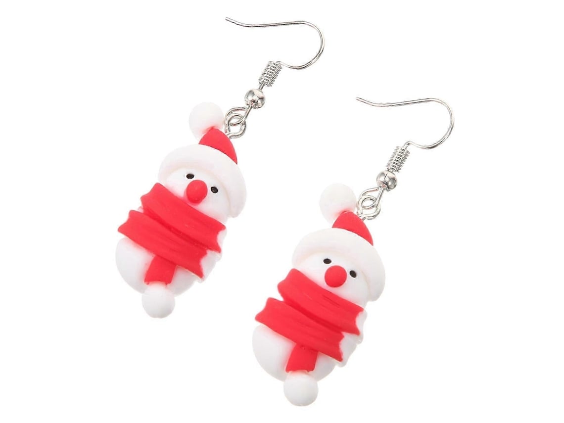 Brincos De Boneco De Neve Vermelho Para Natal