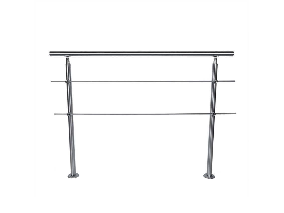 Escada de aço inoxidável para corredor (especificações: 100x102,5 cm, com design de 2 barras horizontais)