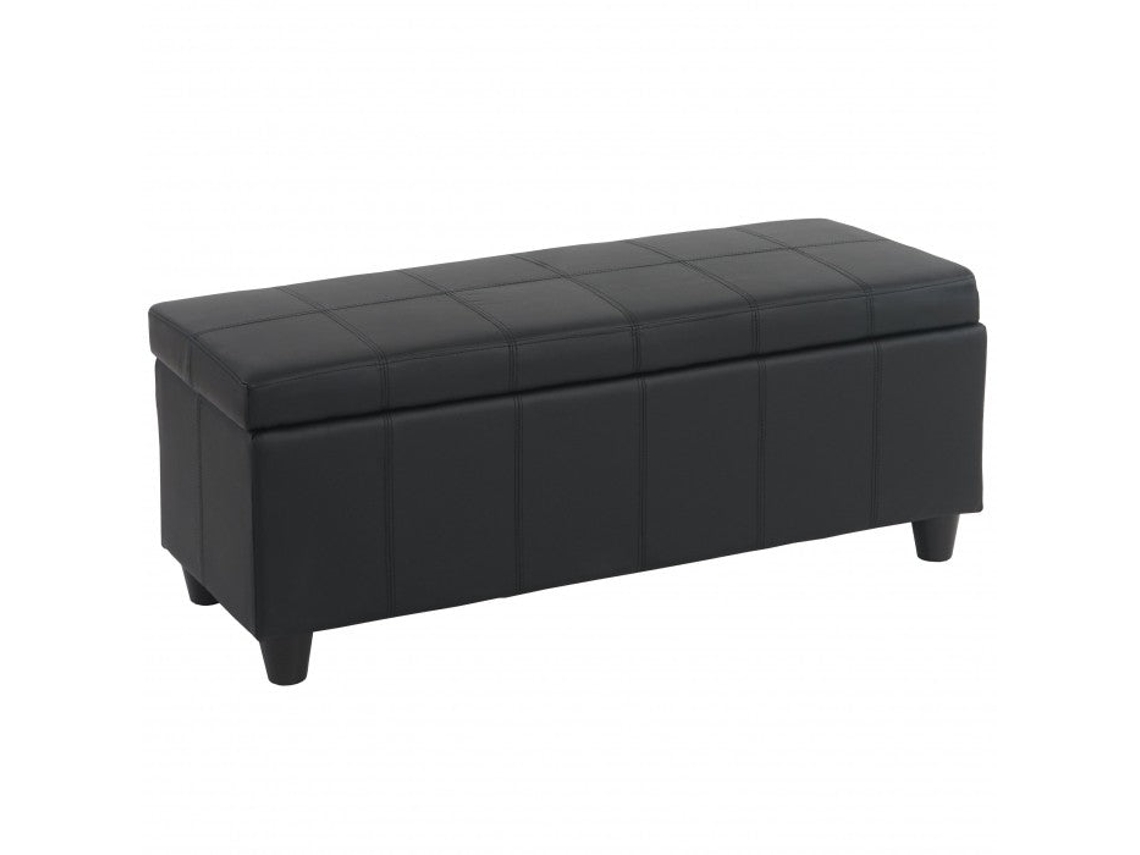 Banco/Banco de armazenamento sintético preto 112x45x45cm Ban04002