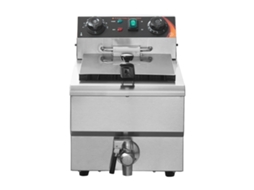 Fritadeira Comercial Succebuy, Fritadeira Elétrica 1500w Com Cesto, 9l Aço Inoxidável, Controlo De Tempo E Temperatura
