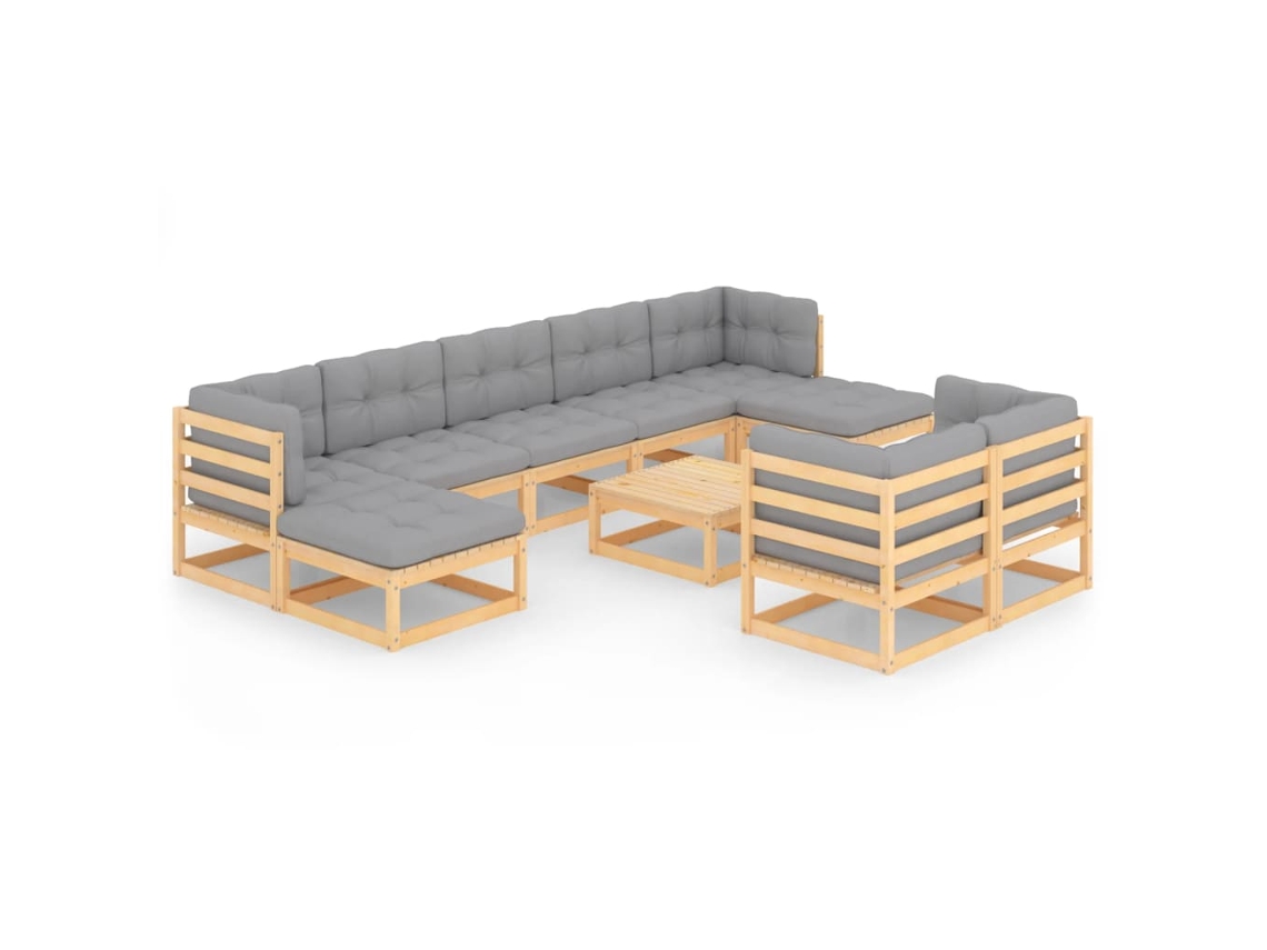 Garden Lounge Set, Garden Lounge Sets Vidaxl Cinzeto Madeira De Pinho (n/a)