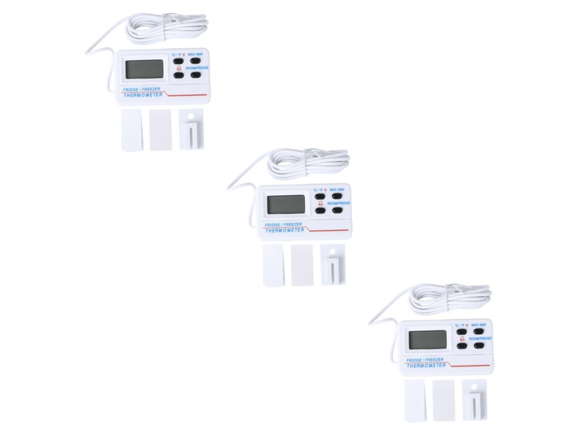 Conjunto De 3 Termômetros Amosfun Para Geladeiras, Para Uso Interno E Externo, Com Alarme De Temperatura Alta E Baixa