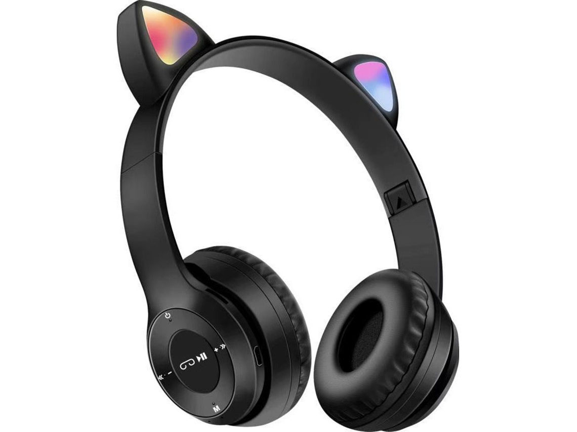 Fones De Ouvido P47m Bluetooth Compatíveis Com Fones De Ouvido Luminosos Com Orelhas De Gatinho Casuais Aquaforge
