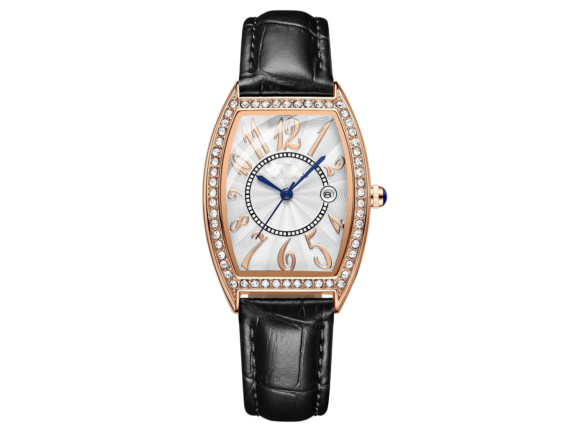 Relógio de Quartzo Elegante à Prova D'água com Strass S/MARCA
