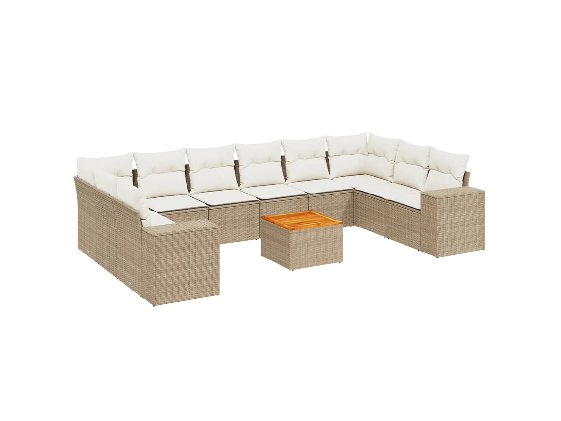Garden Sofa Set, Garden Sofa Sets Vidaxl Bege Rattan / Vime (n/a)