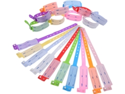 Pulseiras ajustáveis Solustre 100 para pacientes adultos hospitalizados, para identificação rápida e visível.