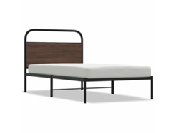 Bed Frame, Bed Frames Vidaxl Marrom Madeira Processada (100 X 200 Cm)