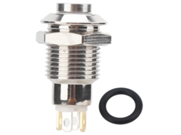 Chave De Botão De Pressão Metal 10mm Impermeável Auto-bloqueante Com Luz 3v Amarela