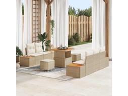 Vidaxl Conjunto De Sofá De Jardim 8 Unid. 7-número De Lugares