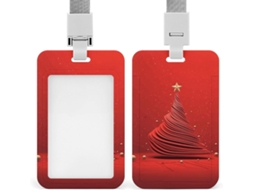 Clipe Crachá, Porta Cartões De Natal Charmoso E Elegante Com Cordão, Porta Crachá, Escritórios E Reuniões De