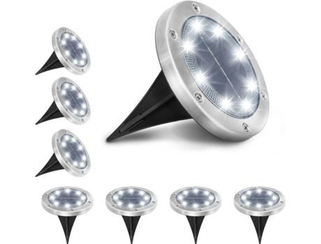 Lâmpada Solar AMBOTHER (Branco - Aço Inoxidável - 13x12 cm)