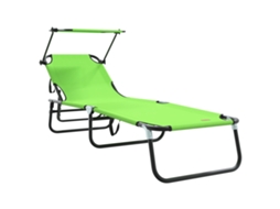 Conjunto 1 Cadeira De Lounging Reclinável Vidaxl Verde Oxford (190 X 57 X 81 Cm)
