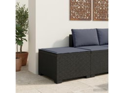 Vidaxl Sofá De Jardim 1 Lugar Com Almofada Look Rattan Pp Antracite