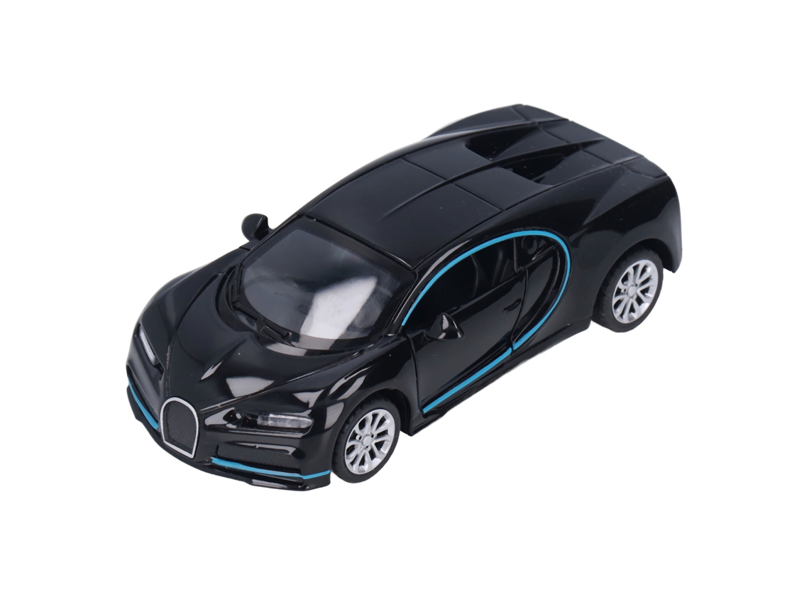Mali modelo de Carro de Liga Metálica Esportivo 1:36 com Recuo para Crianças 3 Anos + (preto)