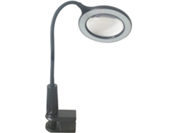 Luminária de Leitura Led com Lupa e Clipe, com Haste Flexível para Jornais. SFUSHOS